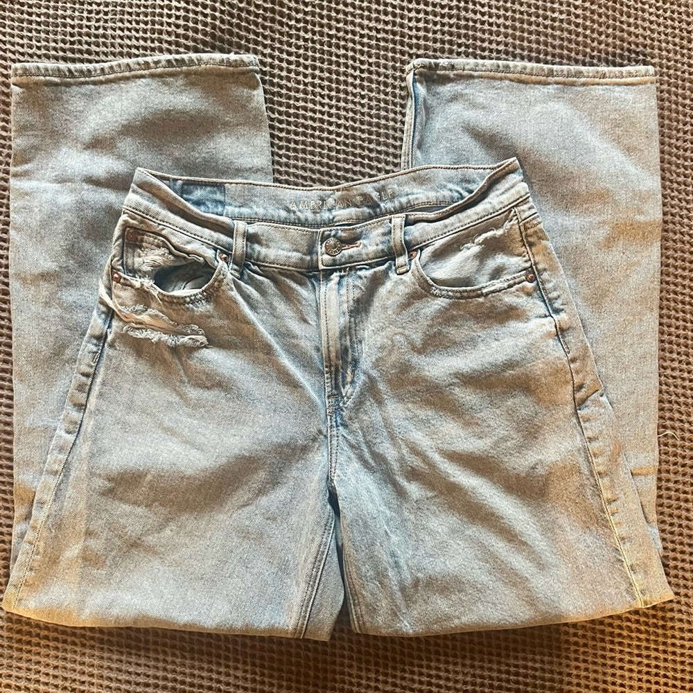 American Eagle Strigid Ripped High-Waisted Stovepipe Jean